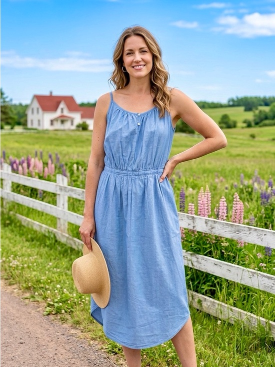 Joe Fresh Dresses & Skirts - Joe Fresh Light Blue Sleeveless Midi Dress